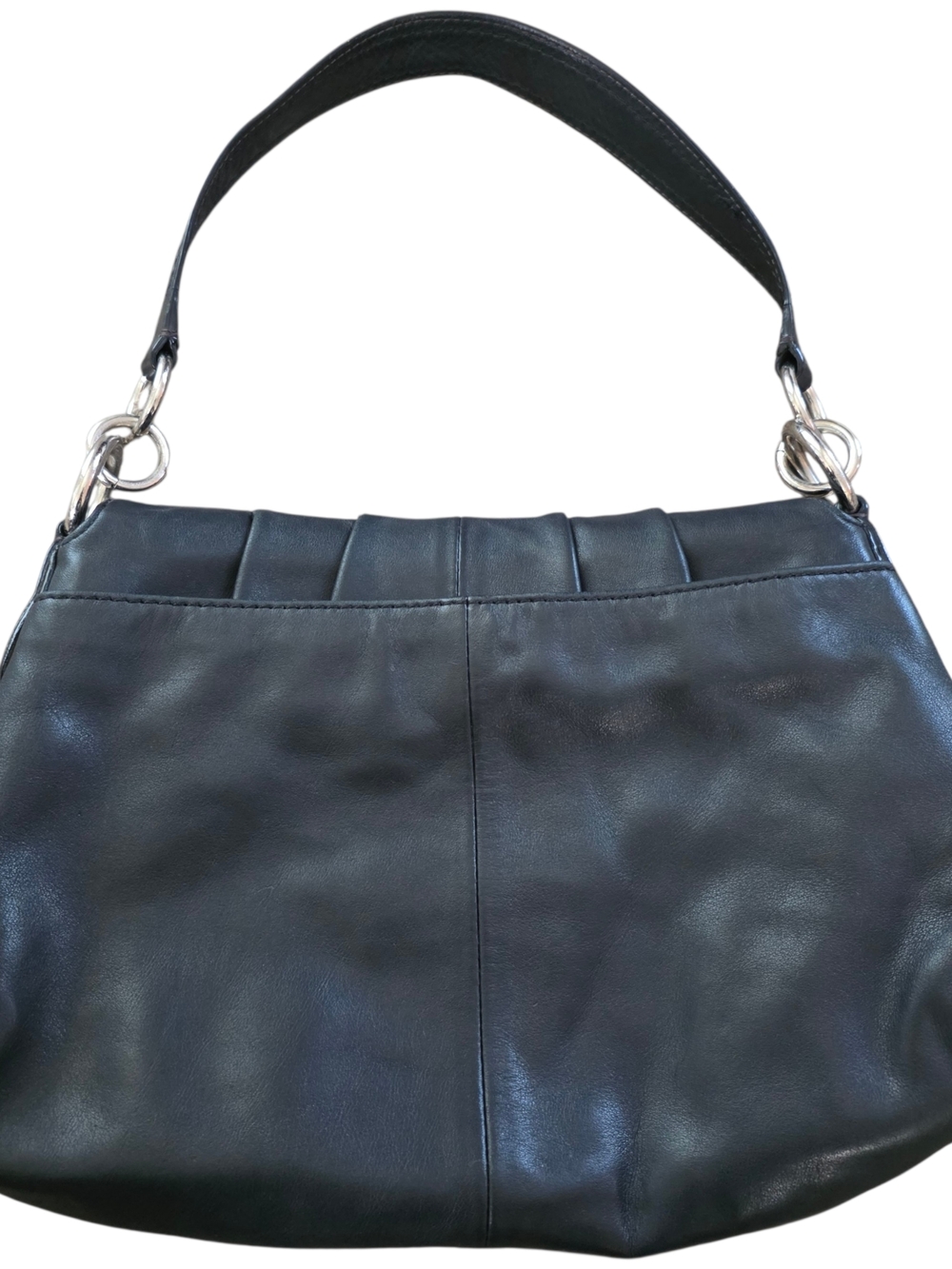 Vintage Y2k Coach Black Leather Soho Shoulder Bag Pleated With Buckle 17217 - Picture 2 of 9